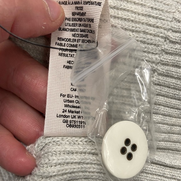 Free People Run To You Cardigan Grey Maxi NWT Sz L - Picture 6 of 6